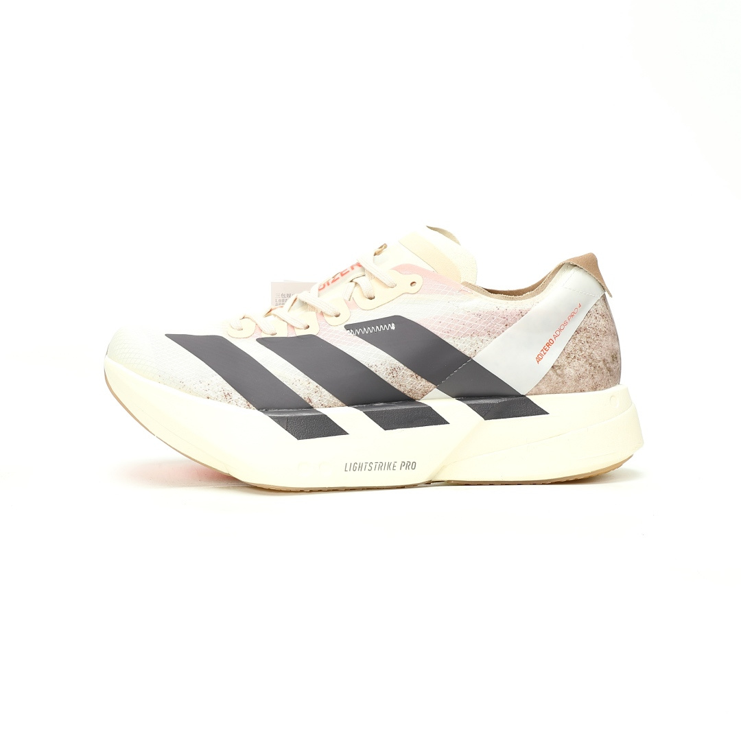 Adidas Adizero Adios Pro 4 Chalk White Grey Strata Sneakers JR6367