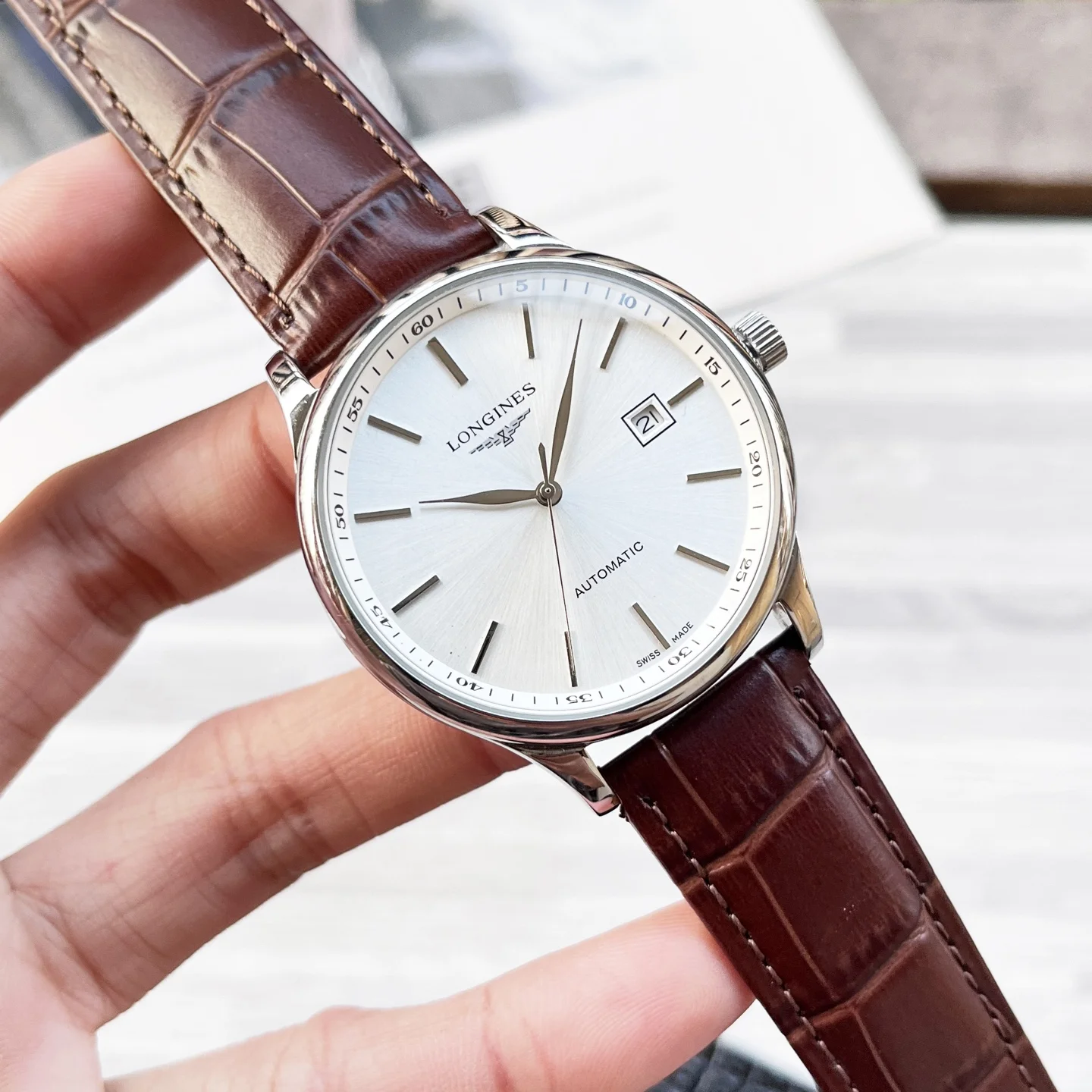 LONGINES Master Collection Automatic (White-Blue Dial) 41mm 430202605290094_189 - Image 4