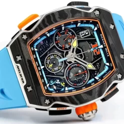 Alternative view of RICHARD MILLE Automatic RM 65-01 Mclaren W1 (Black-Blue Dial) 40mm 2900202605290308_889