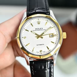 Alternative view of ROLEX Oyster Perpetual Automatic (Gold-White-Black Dial) 40mm 630202605290153_249