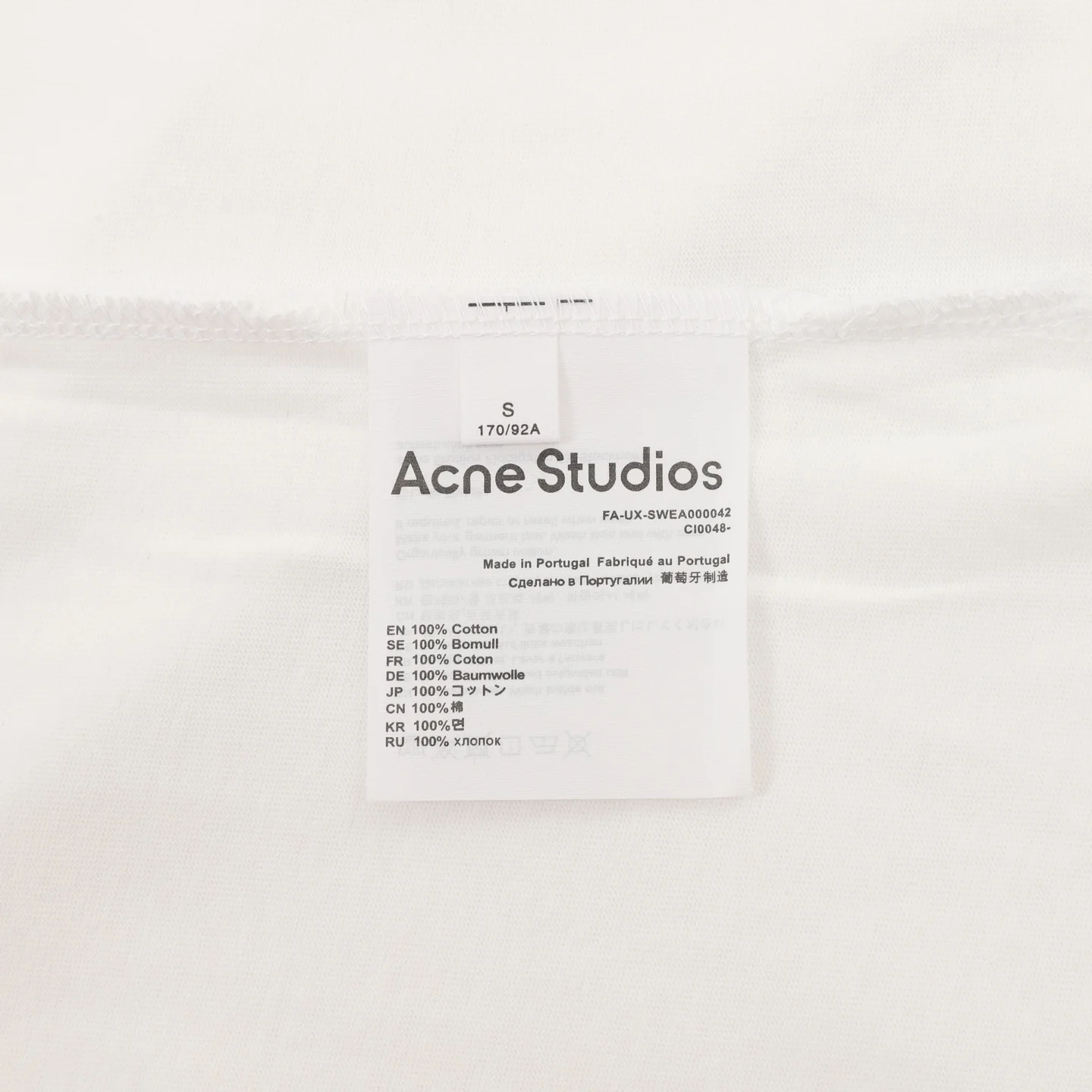 ACNE STUDIOS T-shirts & Vests Cotton (White) S-XL 110202606040302_79 - Image 9