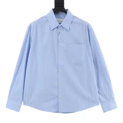 AMI Shirts & Polos Cotton (Blue-White) S-XL 270202606040718_129