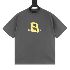BALENCIAGA T-shirts & Vests Cotton (Gray-Yellow) XS-L 120202606040437_79