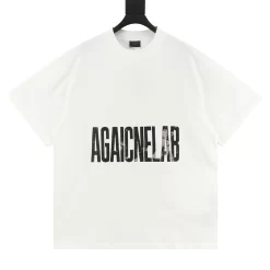 BALENCIAGA T-shirts & Vests Cotton (White-Black) 130202606040708_89