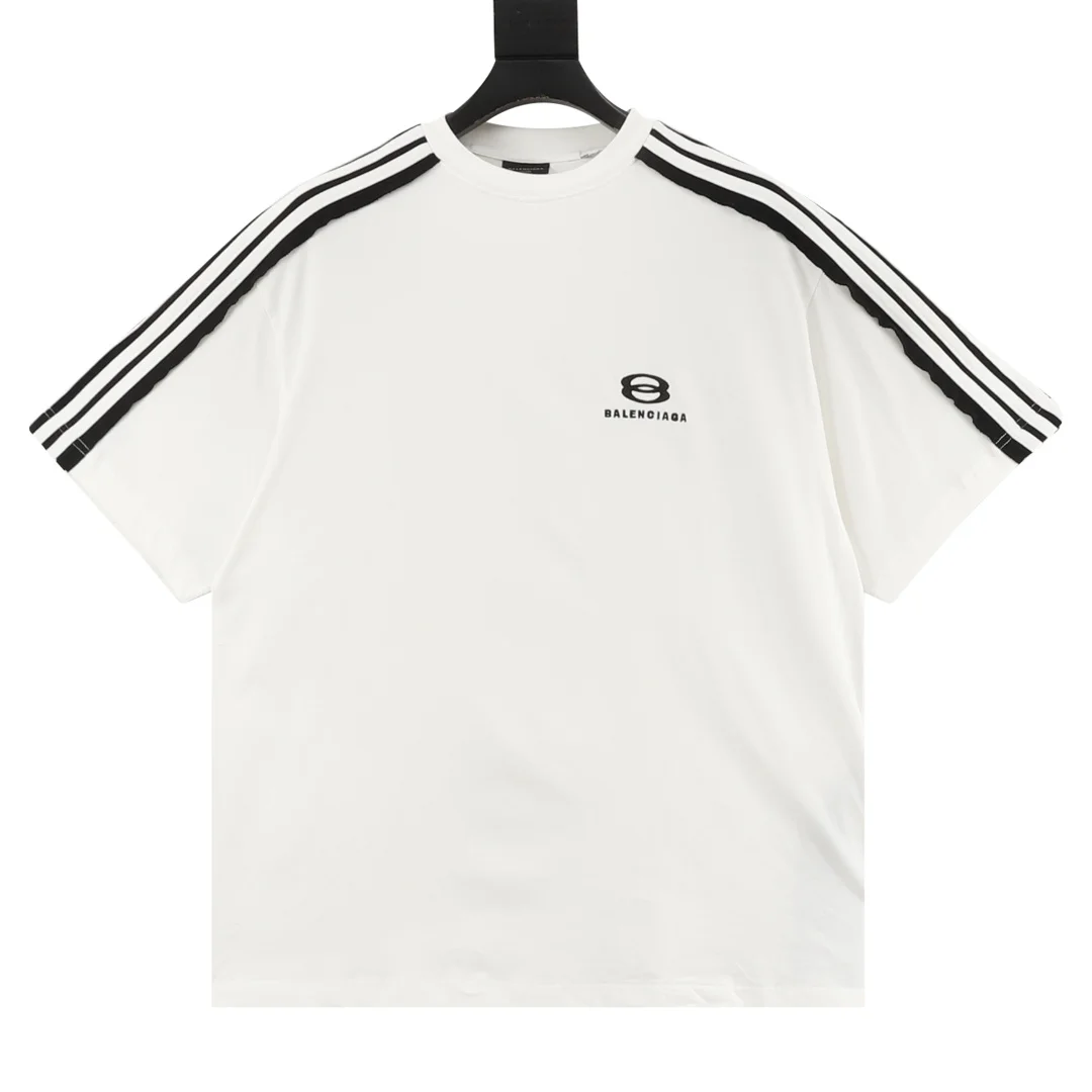 BALENCIAGA T-shirts & Vests Cotton (White-Black) 130202606040726_89