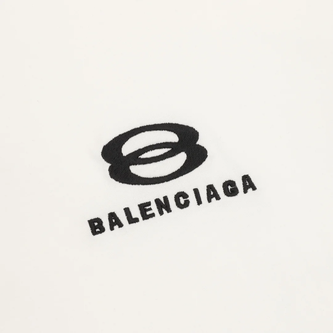 BALENCIAGA T-shirts & Vests Cotton (White-Black) 130202606040726_89 - Image 4