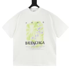 BALENCIAGA T-shirts & Vests Cotton (White-Green-Purple) XS-L 150202606040569_89