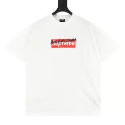 BALENCIAGA T-shirts & Vests Cotton (White-Red-Black) XS-L 120202606040434_79