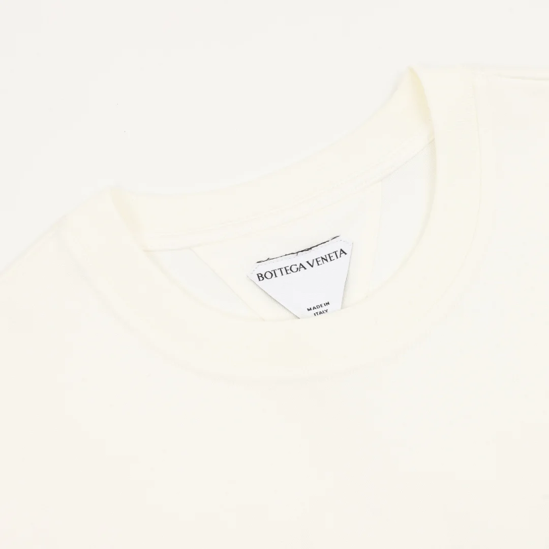 BOTTEGA VENETA T-shirts & Vests Cotton-Leather (White-Brown) S-XL 130202606040724_89 - Image 3