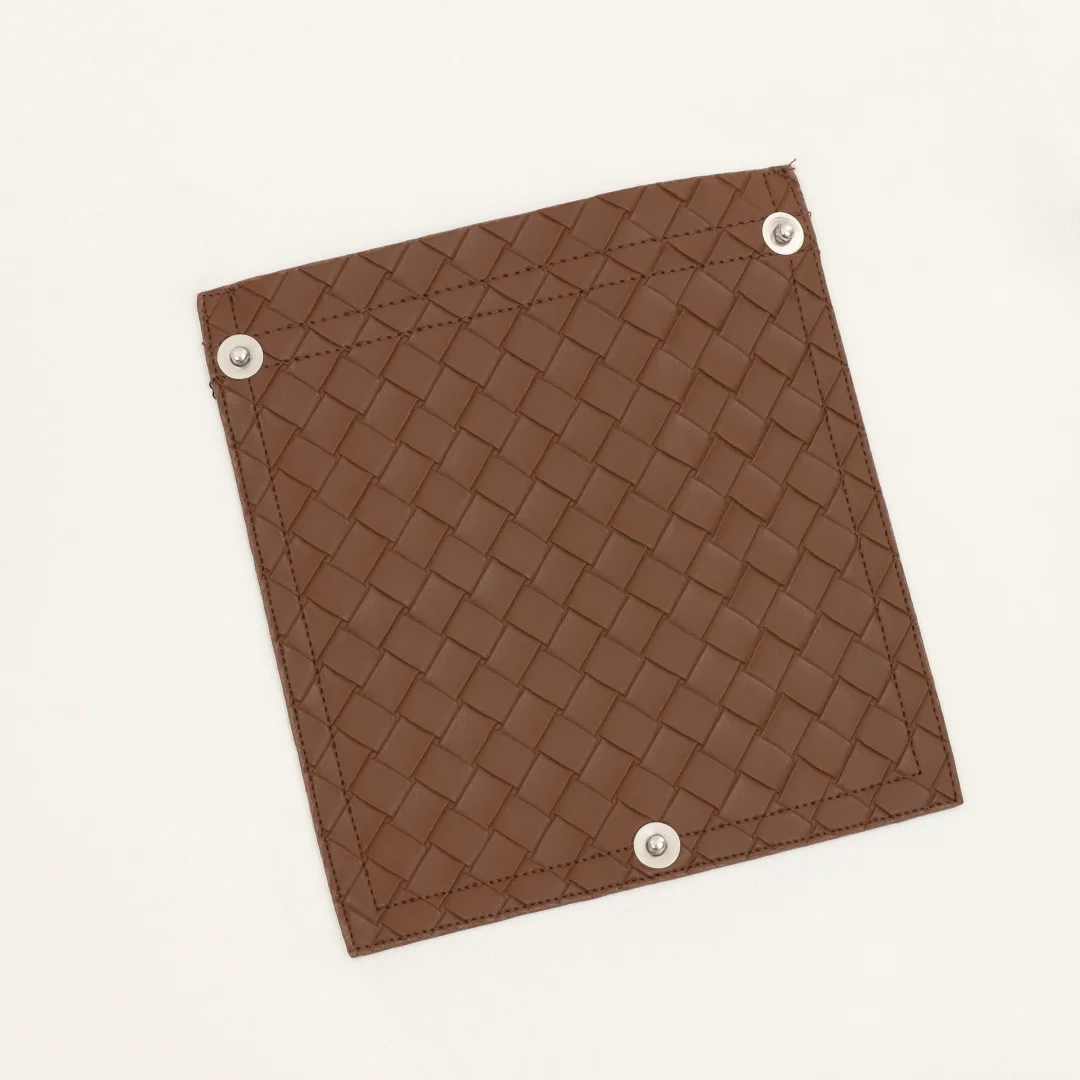 BOTTEGA VENETA T-shirts & Vests Cotton-Leather (White-Brown) S-XL 130202606040724_89 - Image 4