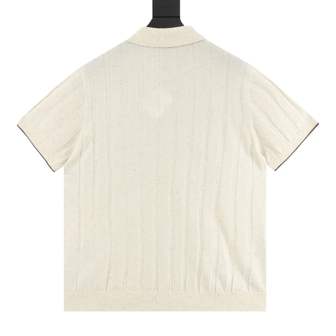 BRUNELLO CUCINELLI Shirts & Polos Knit (Cream-Brown) M-XXL 180202606040712_99 - Image 2