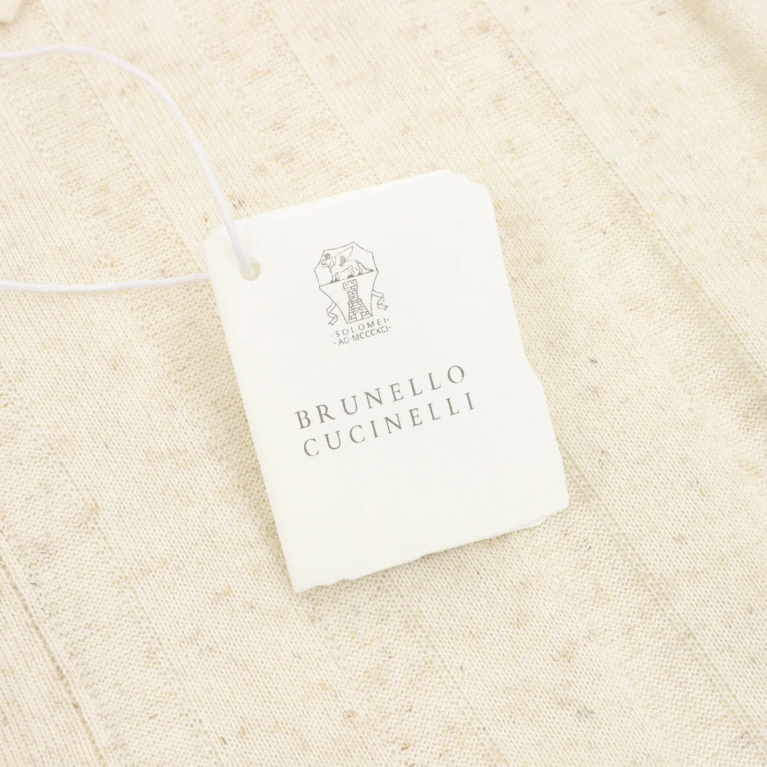 BRUNELLO CUCINELLI Shirts & Polos Knit (Cream-Brown) M-XXL 180202606040712_99 - Image 4