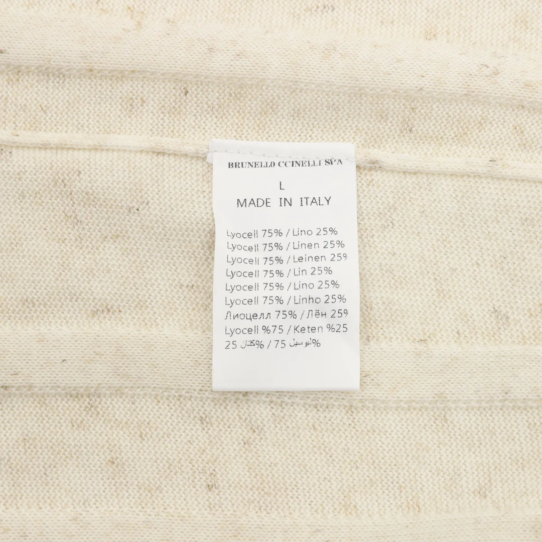 BRUNELLO CUCINELLI Shirts & Polos Knit (Cream-Brown) M-XXL 180202606040712_99 - Image 9