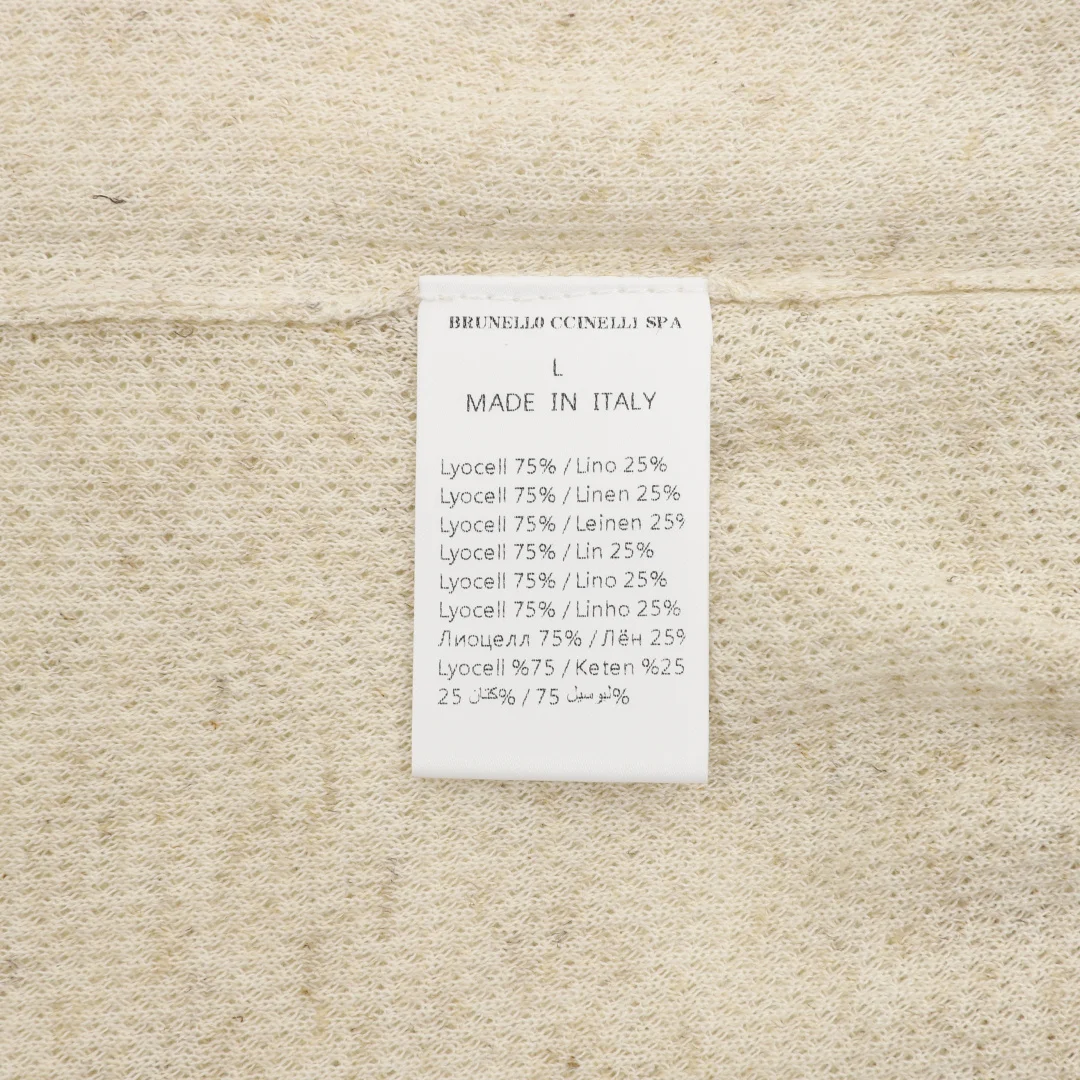 BRUNELLO CUCINELLI T-shirts & Vests Cotton (Cream) M-XXL 160202606040723_89 - Image 9
