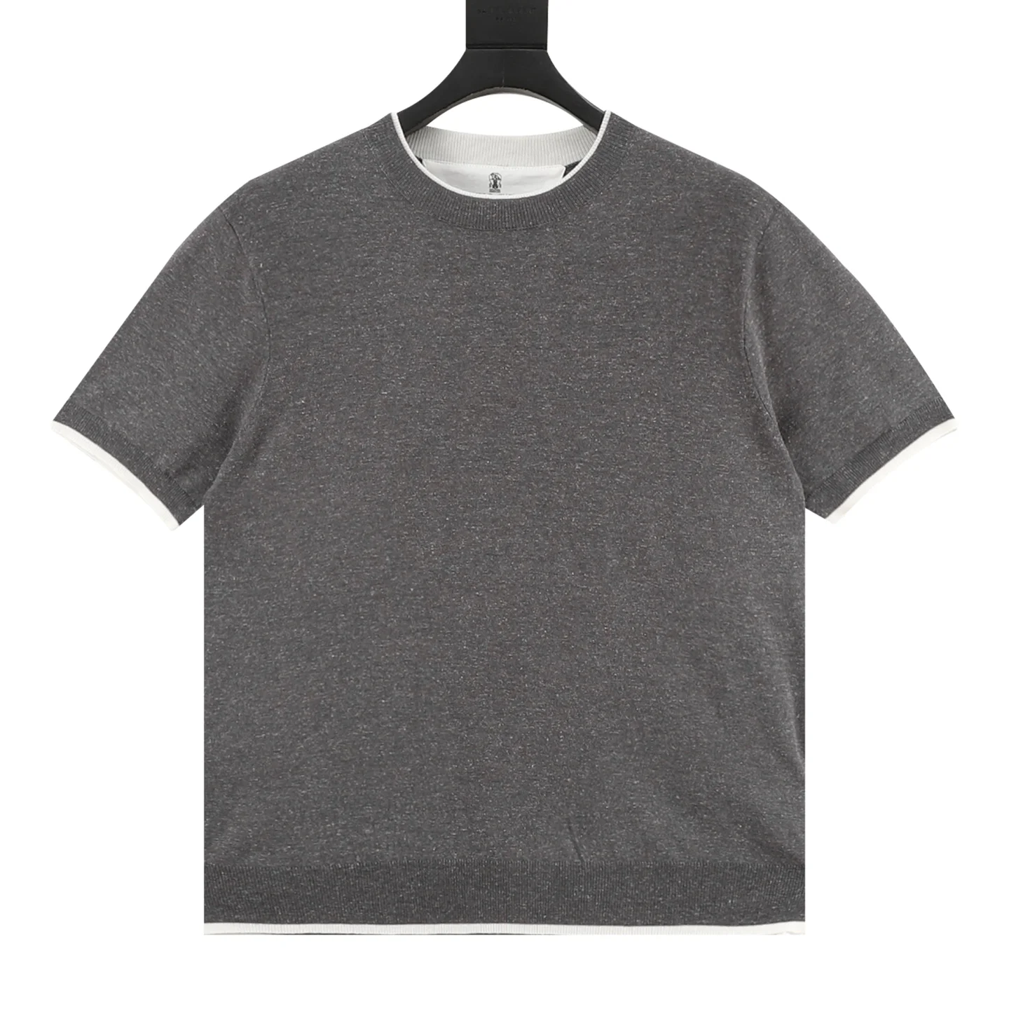 BRUNELLO CUCINELLI T-shirts & Vests Knit (Gray-White) M-XXL 160202606040648_89