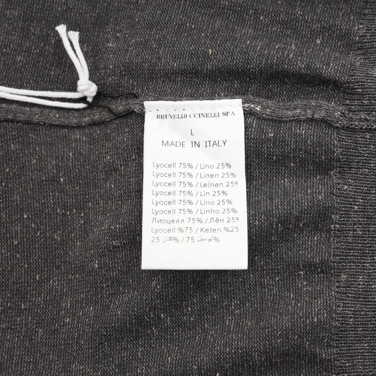 BRUNELLO CUCINELLI T-shirts & Vests Knit (Gray-White) M-XXL 160202606040648_89 - Image 9
