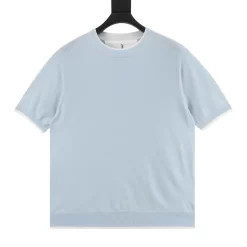 BRUNELLO CUCINELLI T-shirts & Vests Knit (Light Blue-White) M-XXL 160202606040647_89