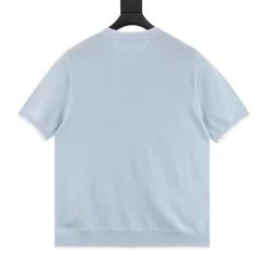 Alternative view of BRUNELLO CUCINELLI T-shirts & Vests Knit (Light Blue-White) M-XXL 160202606040647_89