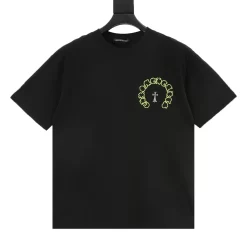 CHROME HEARTS T-shirts & Vests Cotton (Black-Neon Green) S-XL 130202606040695_89