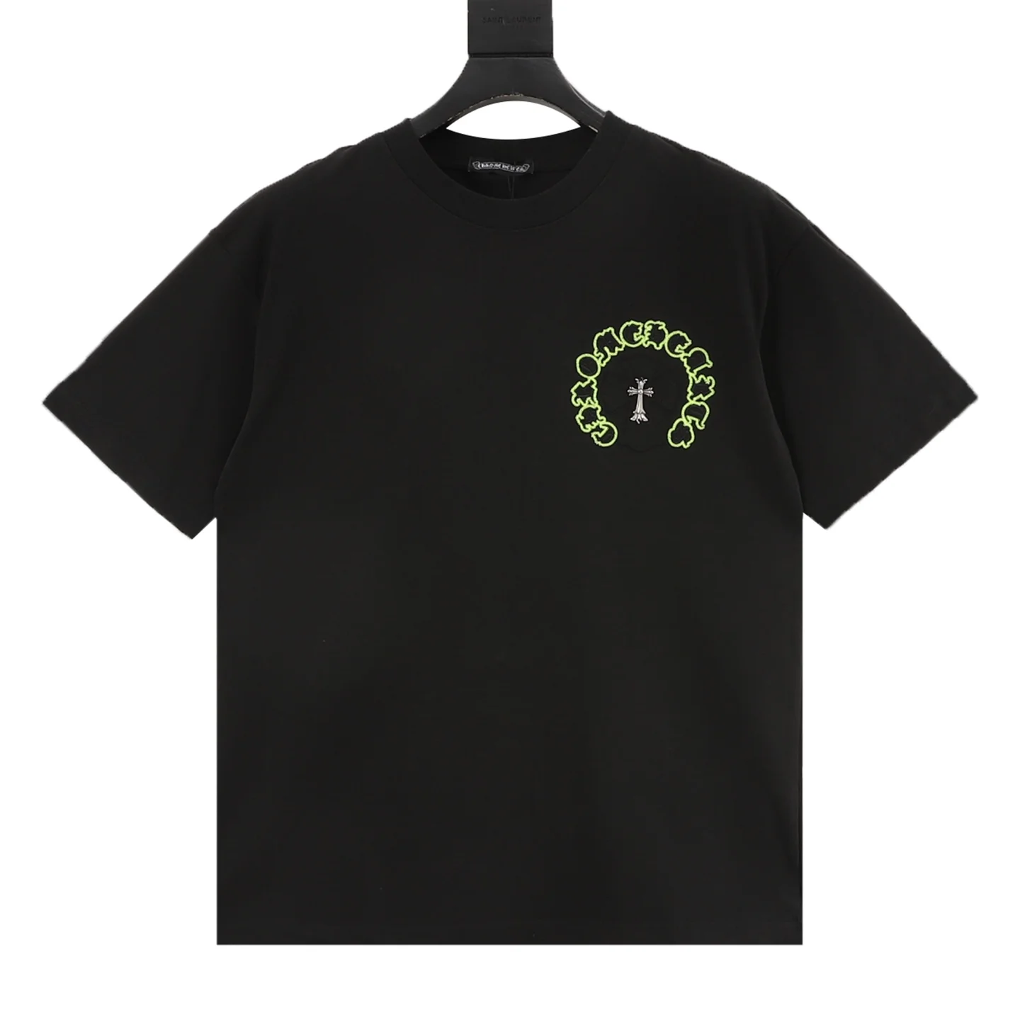 CHROME HEARTS T-shirts & Vests Cotton (Black-Neon Green) S-XL 130202606040695_89