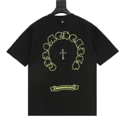 Alternative view of CHROME HEARTS T-shirts & Vests Cotton (Black-Neon Green) S-XL 130202606040695_89