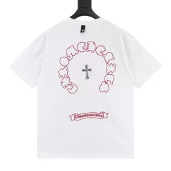 Alternative view of CHROME HEARTS T-shirts & Vests Cotton (White-Red) S-XL 130202606040694_89