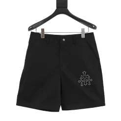 CHROME HEARTS Trousers & Shorts Cotton (Black-Silver) S-XL 150202606040231_89