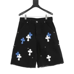 CHROME HEARTS Trousers & Shorts Denim (Black-White-Blue) S-XL 200202606040477_109