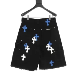 Alternative view of CHROME HEARTS Trousers & Shorts Denim (Black-White-Blue) S-XL 200202606040477_109