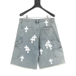 Alternative view of CHROME HEARTS Trousers & Shorts Denim (Blue-White) S-XL 200202606040474_109