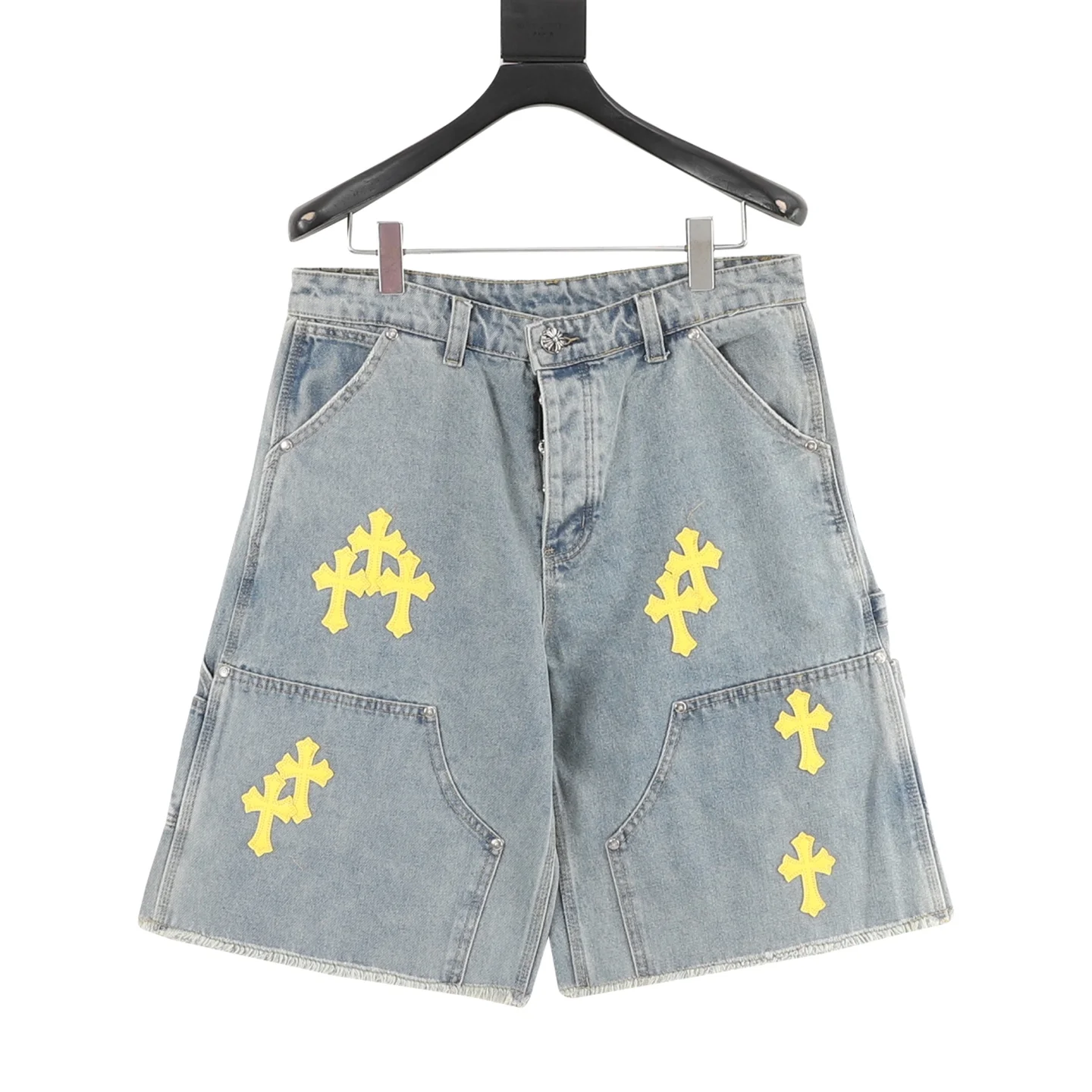 CHROME HEARTS Trousers & Shorts Denim (Blue-Yellow) S-XL 200202606040473_109