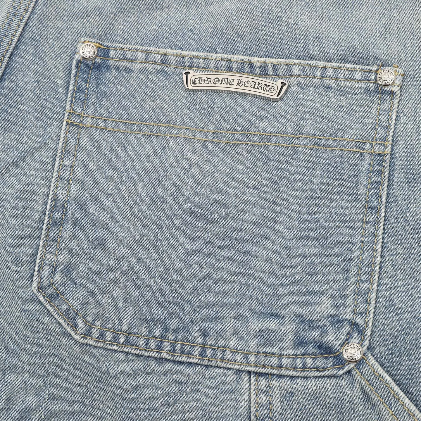 CHROME HEARTS Trousers & Shorts Denim (Blue-Yellow) S-XL 200202606040473_109 - Image 6