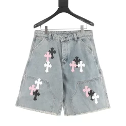 CHROME HEARTS Trousers & Shorts Denim (Light Blue-Black-Pink-White) S-XL 200202606040475_109