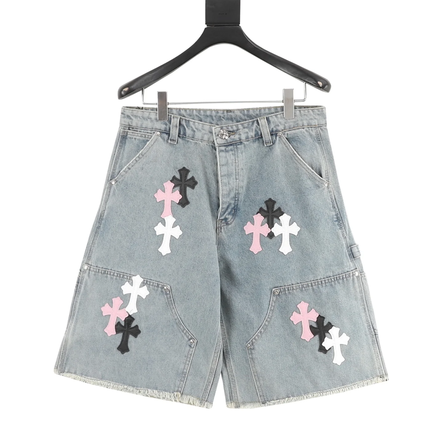 CHROME HEARTS Trousers & Shorts Denim (Light Blue-Black-Pink-White) S-XL 200202606040475_109