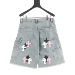 Alternative view of CHROME HEARTS Trousers & Shorts Denim (Light Blue-Black-Pink-White) S-XL 200202606040475_109
