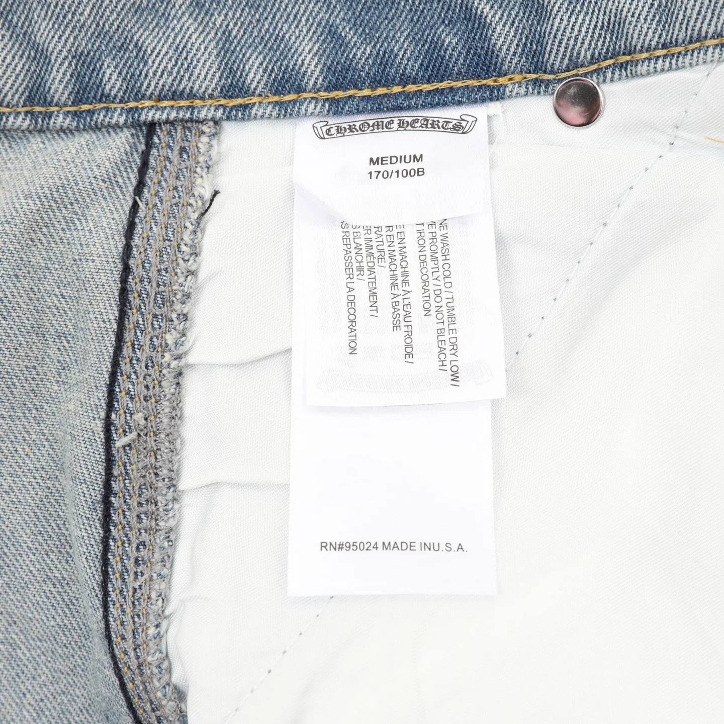 CHROME HEARTS Trousers & Shorts Denim (Light Blue-Black-Pink-White) S-XL 200202606040475_109 - Image 9