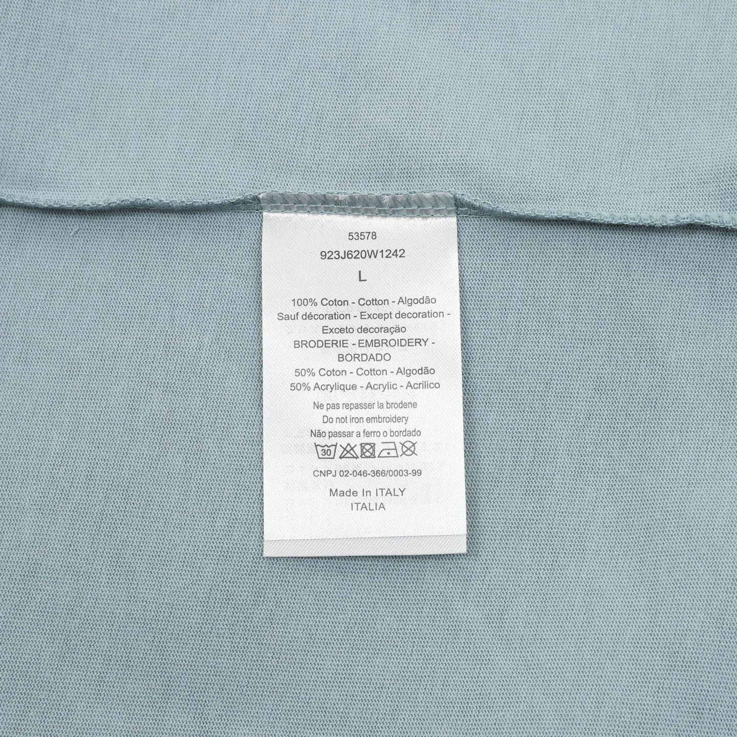 DIOR T-shirts & Vests Cotton (Light Blue-Brown-White-Blue-Red) S-XL 120202606040483_79 - Image 8