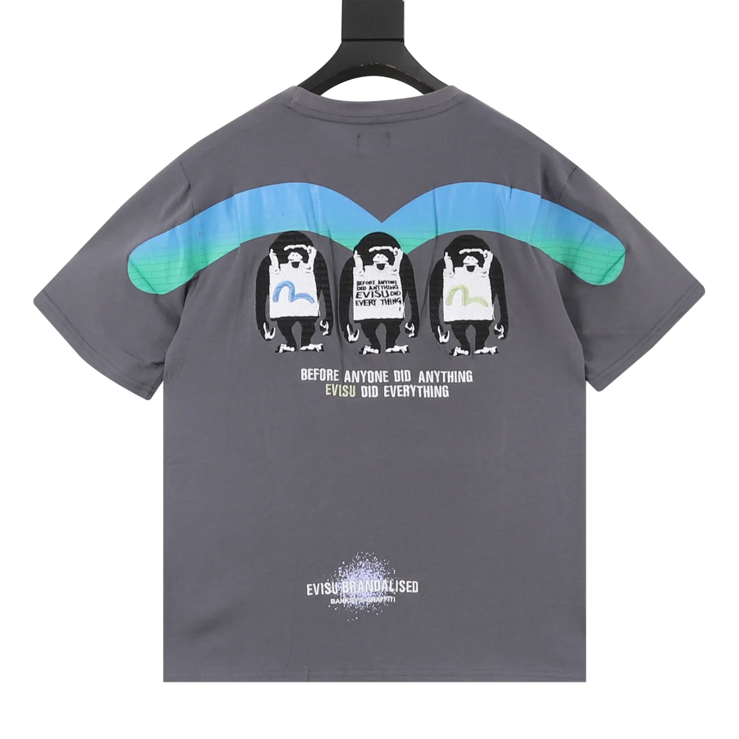 Alternative view of EVISU T-shirts & Vests Cotton (Gray-Black-White-Blue) S-XXL 110202606040227_79