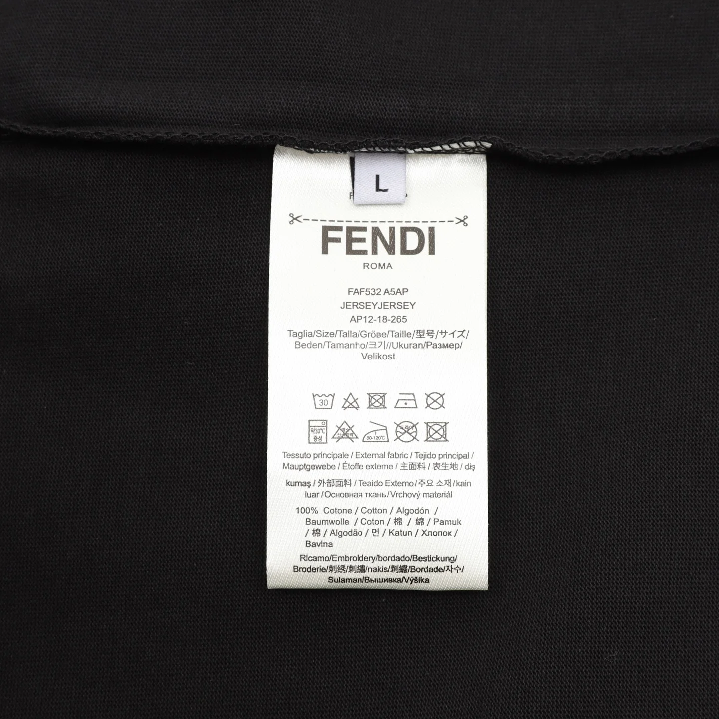 FENDI T-shirts & Vests Cotton (Black-Blue-Yellow-Green) S-XXL 110202606040260_79 - Image 9