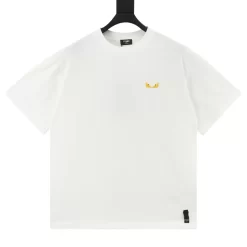 FENDI T-shirts & Vests Cotton (White-Yellow-Black) S-XL 110202606040728_79
