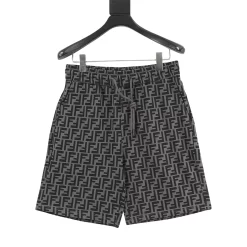 FENDI Trousers & Shorts Cotton (Black-Gray) XS-L 140202606040417_89