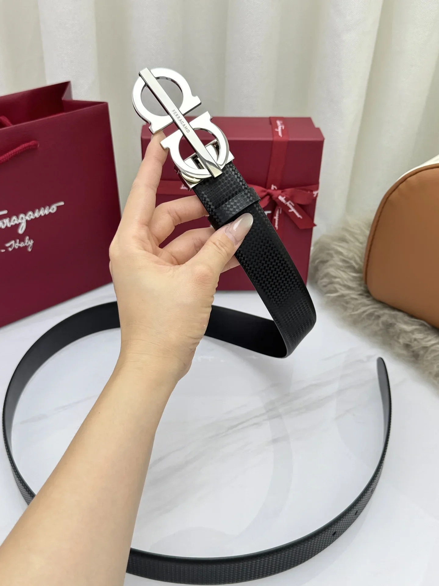 FERRAGAMO Belts Unisex 170202606030078_79 - Image 3