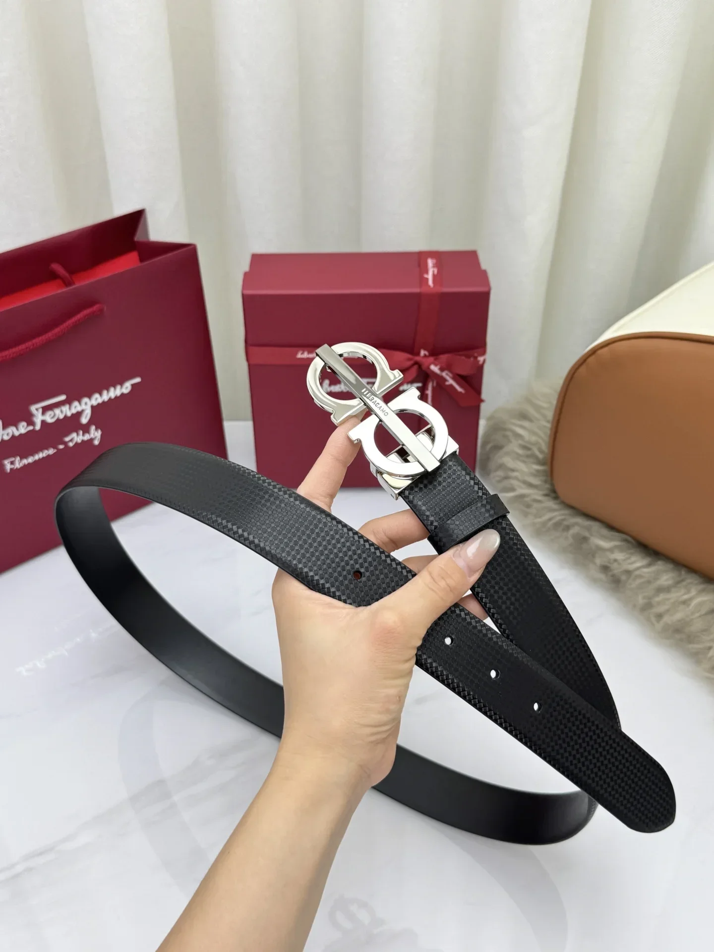 FERRAGAMO Belts Unisex 170202606030078_79 - Image 4