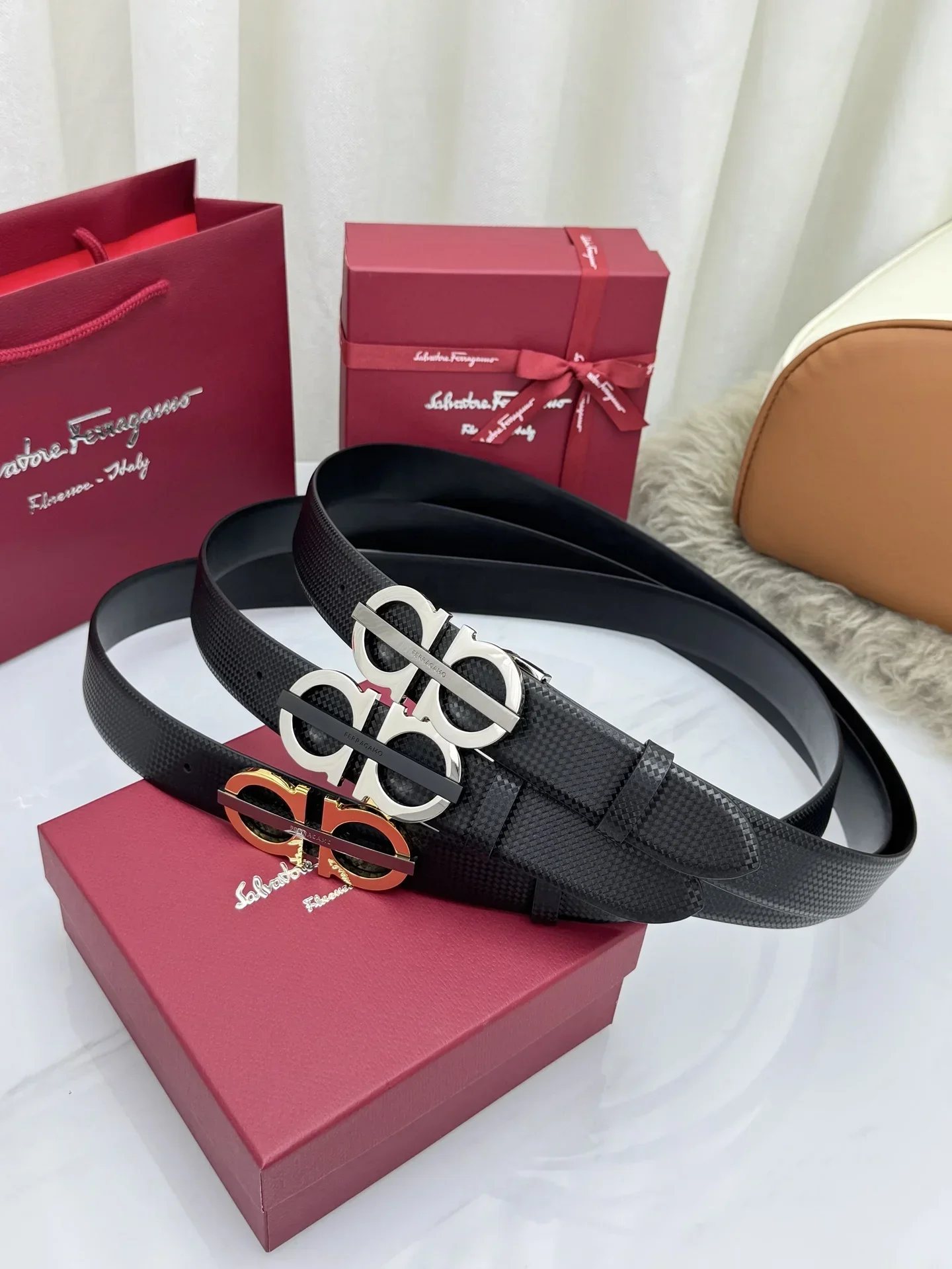 FERRAGAMO Belts Unisex 170202606030078_79 - Image 9