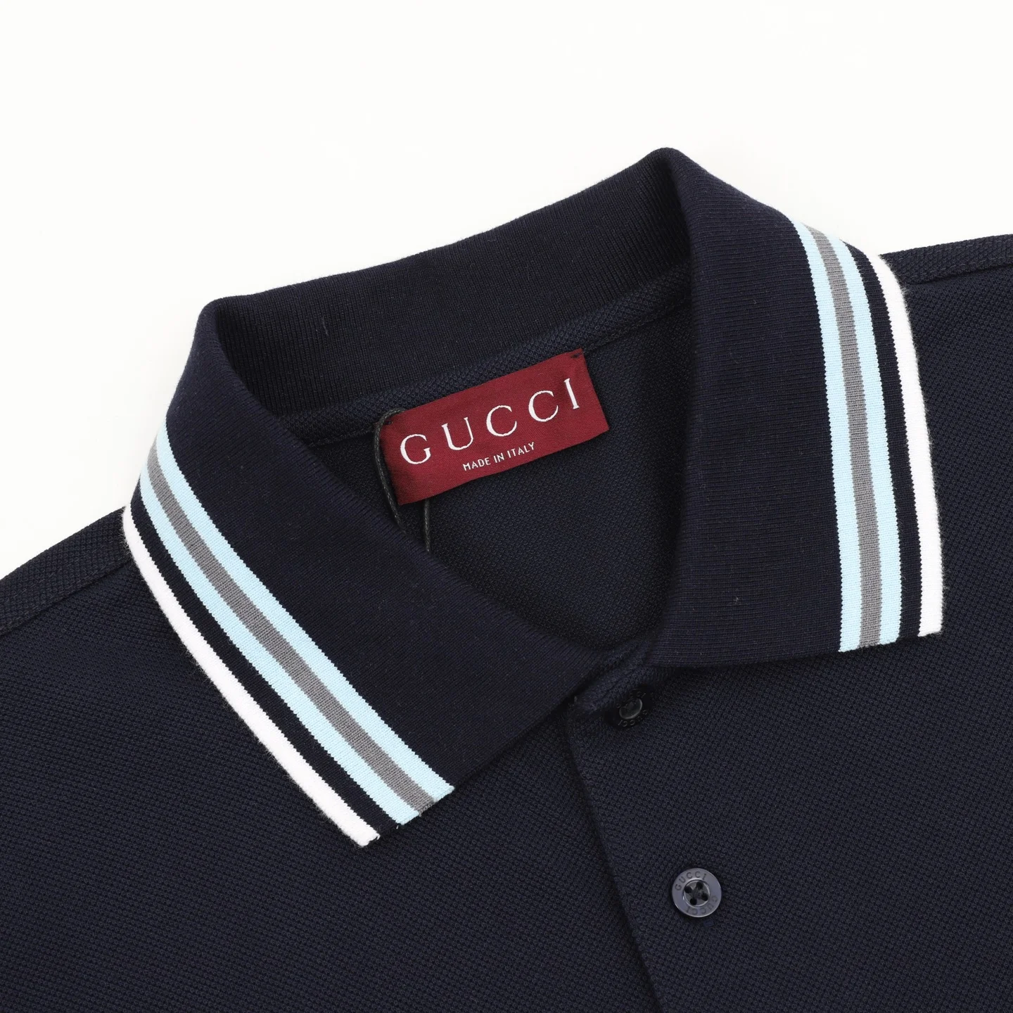 GUCCI Shirts & Polos Cotton (Navy-White-Blue) M-XXL 140202606040657_89 - Image 3