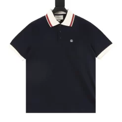 GUCCI Shirts & Polos Cotton (Navy-White-Red) M-XXL 140202606040659_89