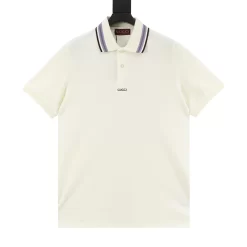 GUCCI Shirts & Polos Cotton (White-Black-Purple) M-XXL 140202606040656_89