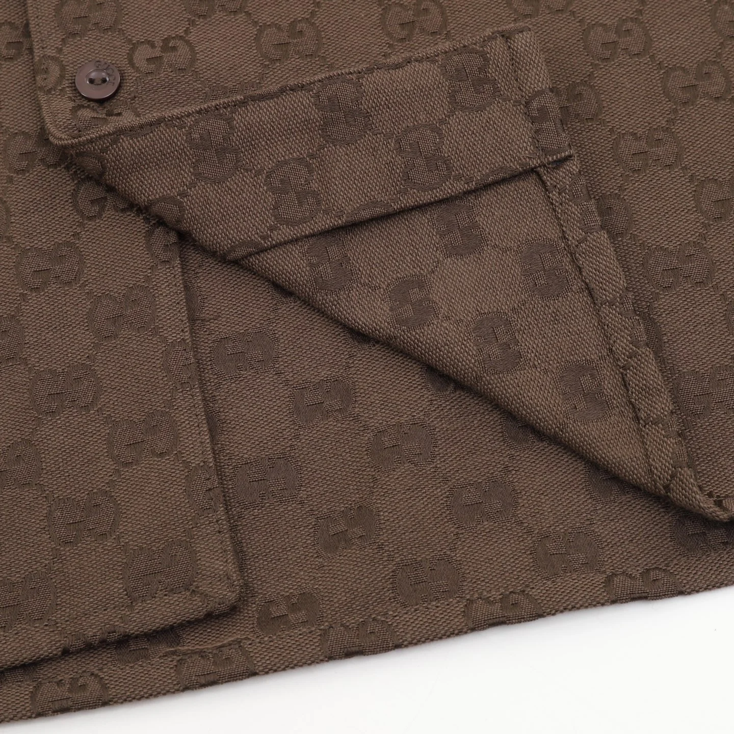 GUCCI Shirts & Polos Linen (Brown) 44-50 190202606040572_99 - Image 6