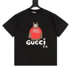 GUCCI T-shirts & Vests Cotton (Black-Red-Brown-White) S-XL 110202606040596_79