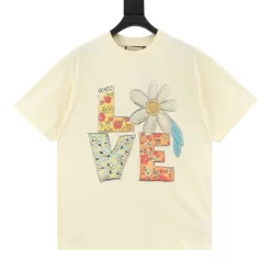 GUCCI T-shirts & Vests Cotton (Cream-Multi) S-XL 110202606040597_79